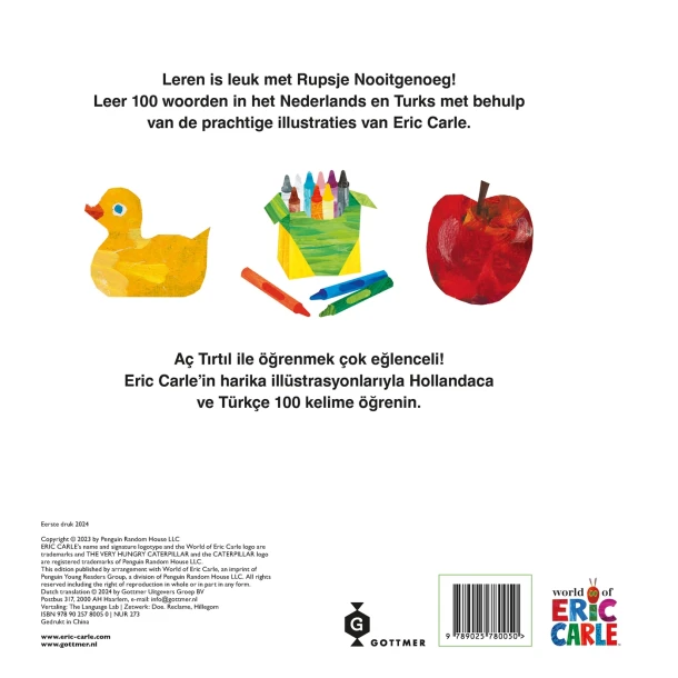 100 eerste woordjes / Ilk kelimeler – Eric Carle – boek cover