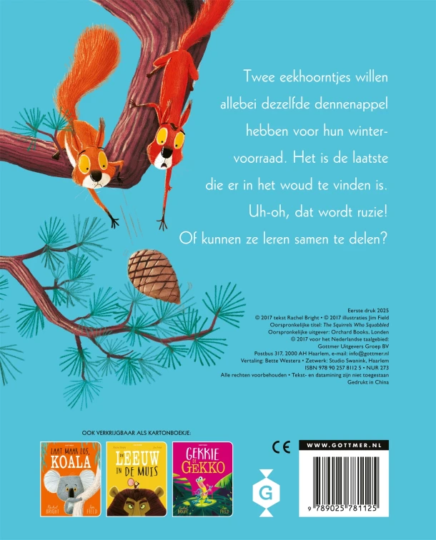 Twee vechtende eekhoorntjes – Rachel Bright – boek cover