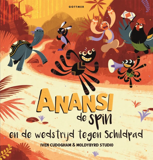 Anansi de spin en de wedstrijd tegen Schildpad – Iven Cudogham – boek cover