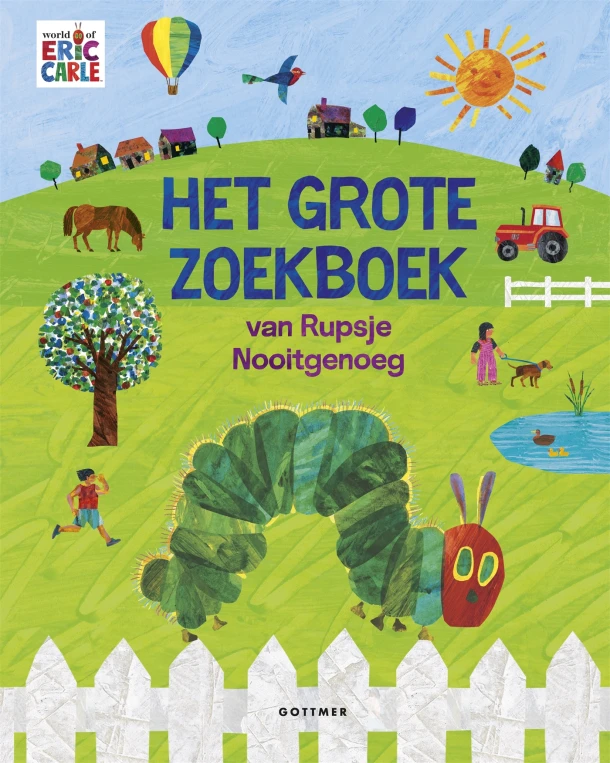 Het grote zoekboek van Rupsje Nooitgenoeg – Eric Carle – boek cover
