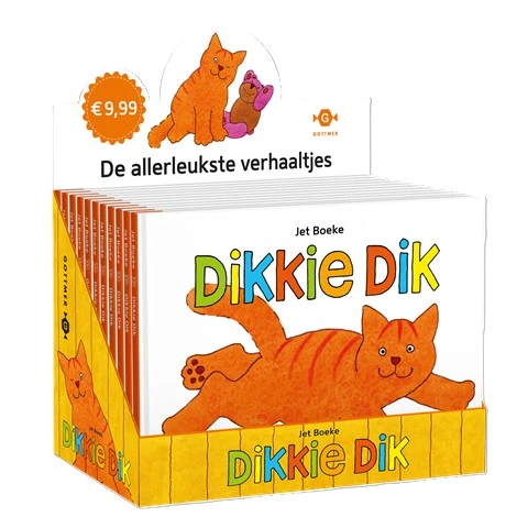 Toonbankdisplay Dikkie Dik (11 exemplaren) – Jet Boeke – boek cover