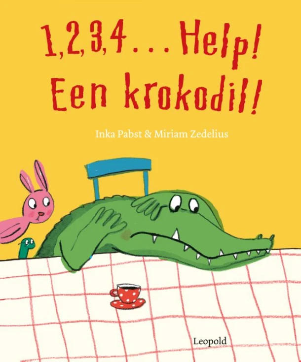 1, 2, 3, 4... Help, een krokodil! – Inka Pabst – boek cover