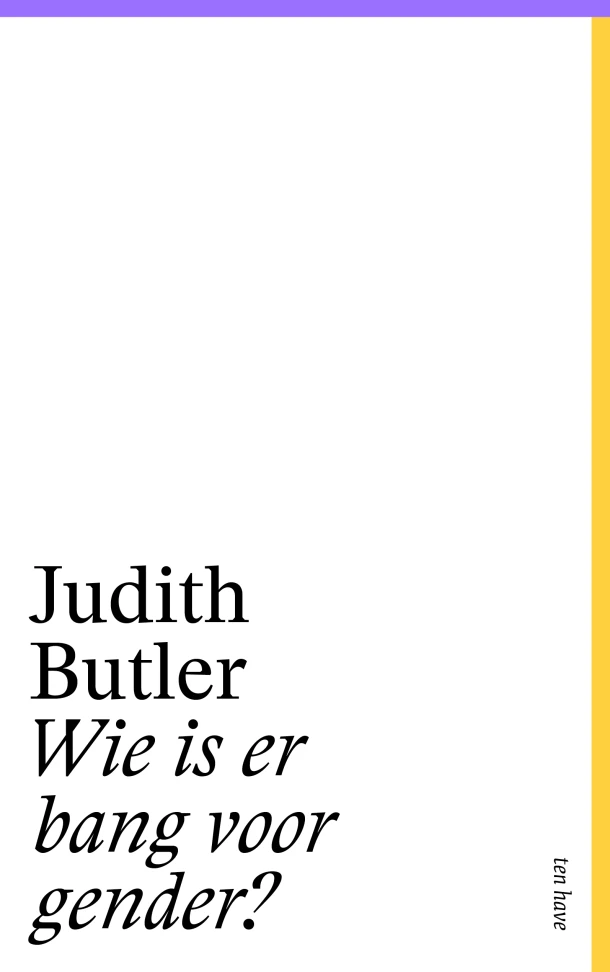 Wie is er bang voor gender? – Judith Butler – boek cover