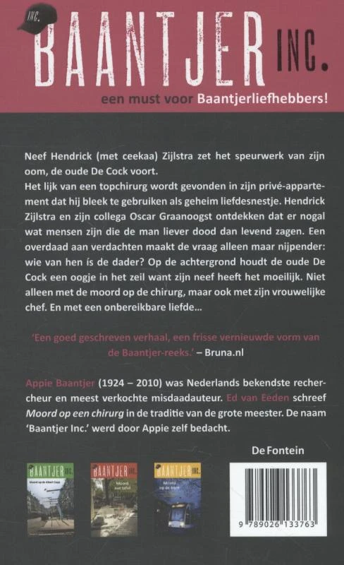Moord op een chirurg – Baantjer Inc. – boek cover