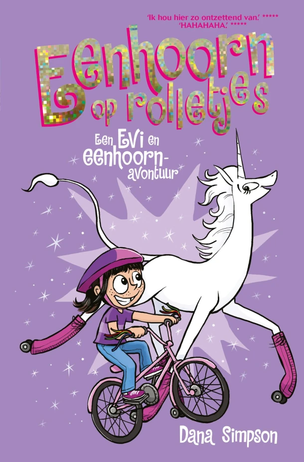 Eenhoorn op rolletjes – Dana Simpson – boek cover