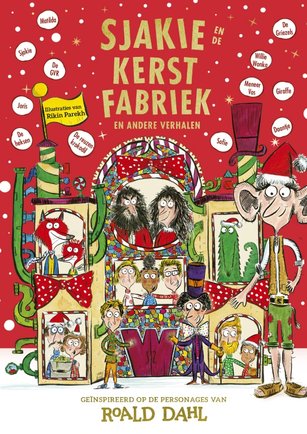 Sjakie en de kerstfabriek en andere verhalen – Roald Dahl – boek cover