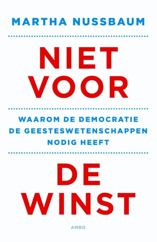 Niet voor de winst – Martha Nussbaum – boek cover