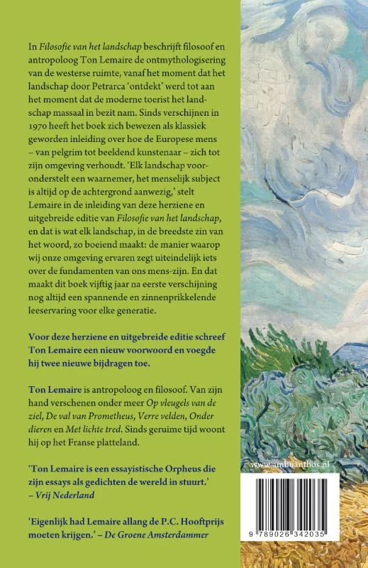 Filosofie van het landschap – Ton Lemaire – boek cover