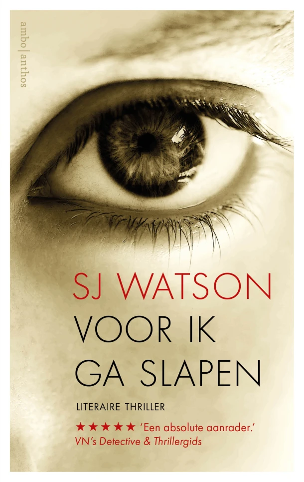 Voor ik ga slapen – SJ Watson – boek cover