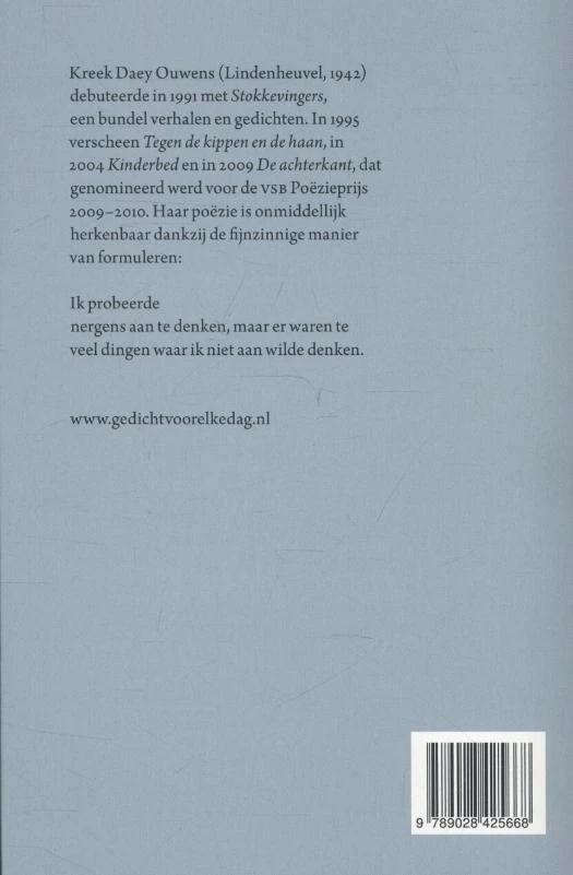 Blauwe hemel – Kreek Daey Ouwens – boek cover