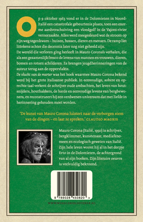 De vlucht van de marter – Mauro Corona – boek cover