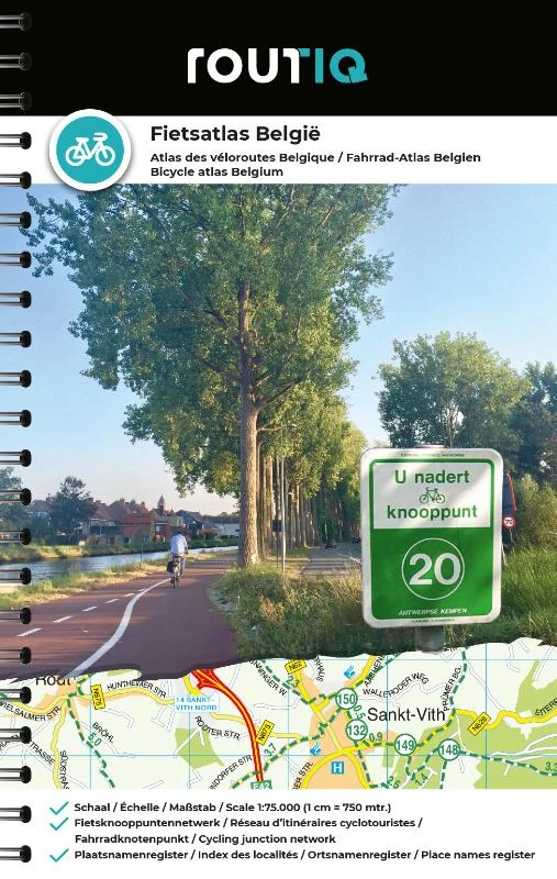 Routiq Fietsknooppuntenatlas België – boek cover