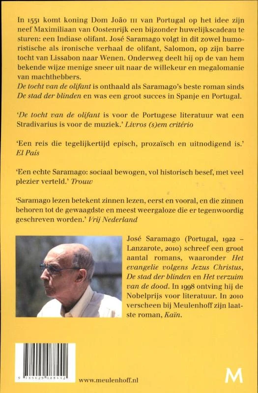 De tocht van de olifant – José Saramago – boek cover