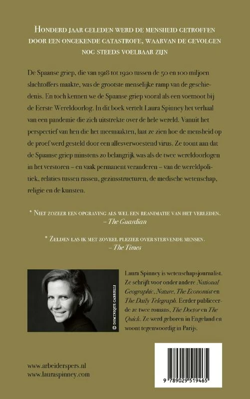 De Spaanse griep – Laura Spinney – boek cover