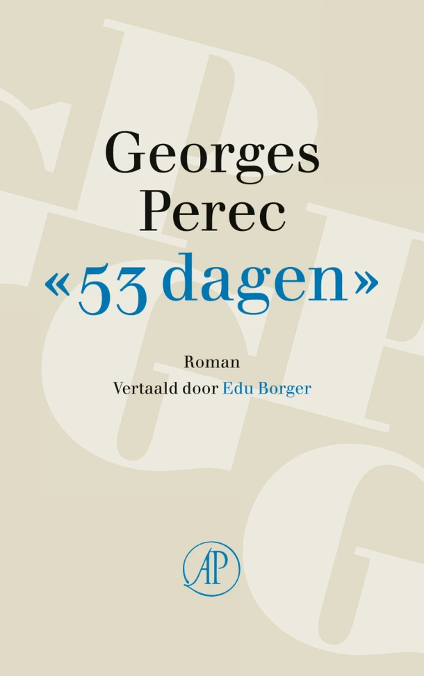 ‘53 dagen‘ – Georges Perec – boek cover