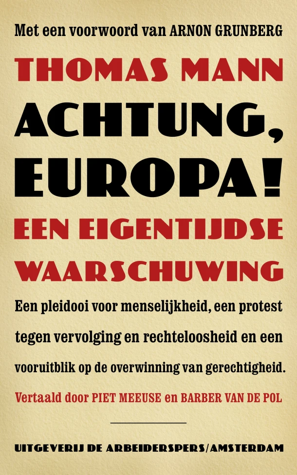 Achtung, Europa! – Thomas Mann – boek cover