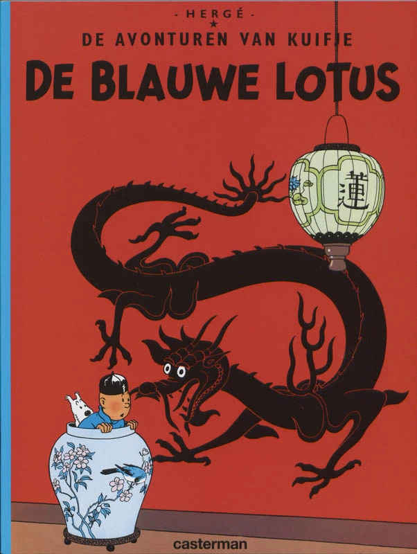 De blauwe lotus – Hergé – boek cover