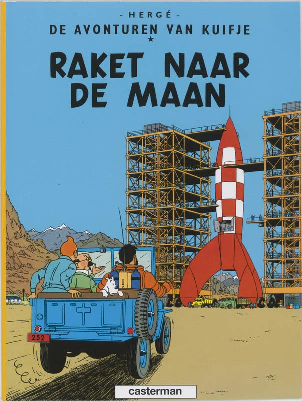 Raket naar de maan – Hergé – boek cover