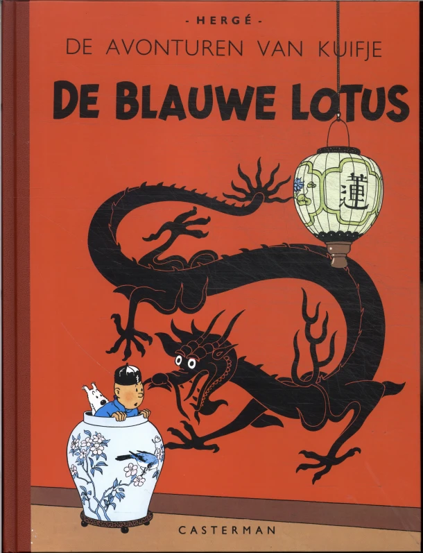 De blauwe lotus – Hergé – boek cover