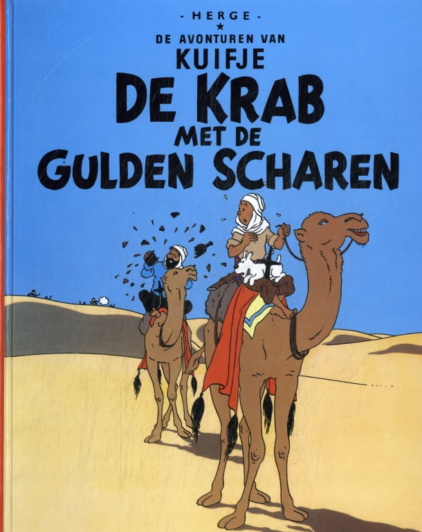 De krab met de gulden scharen – boek cover