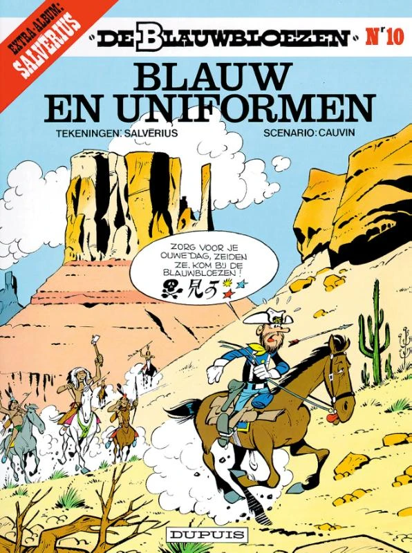 Blauw en uniformen – Cauvin – boek cover