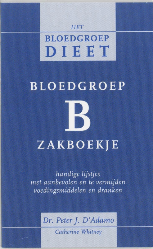 Bloedgroep B zakboekje – P. D\'Adamo – boek cover