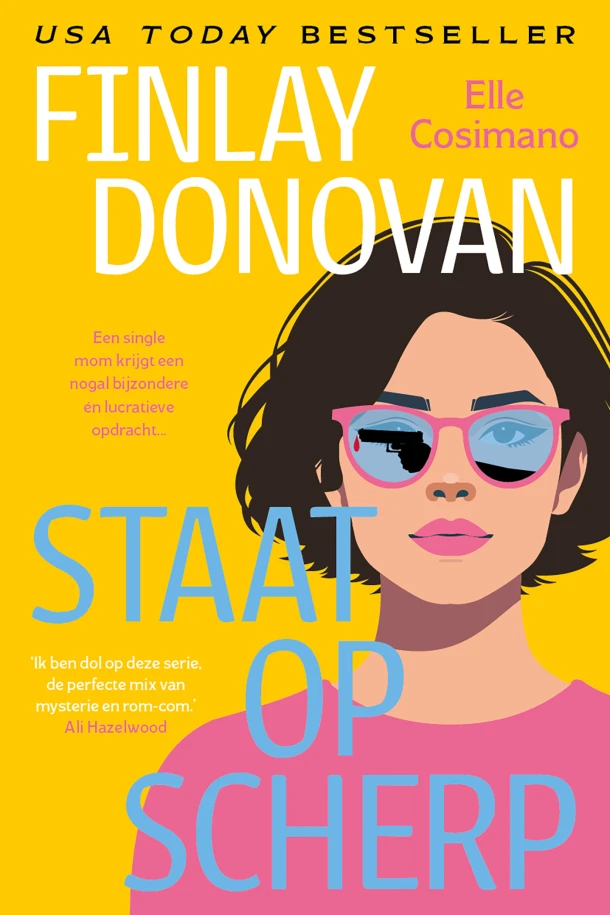 Finlay Donovan staat op scherp – Elle Cosimano – boek cover