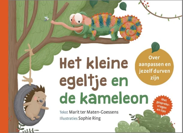 Het kleine egeltje en de kameleon – Marit ter Maten-Goessens – boek cover
