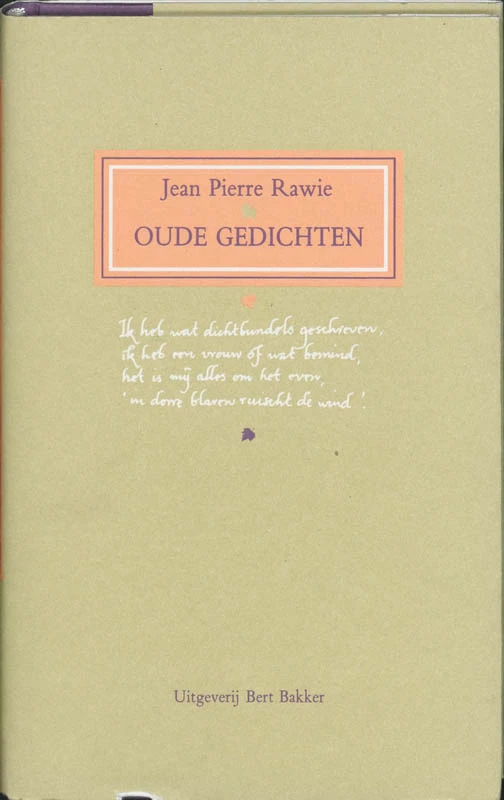 Oude gedichten – J.P. Rawie – boek cover