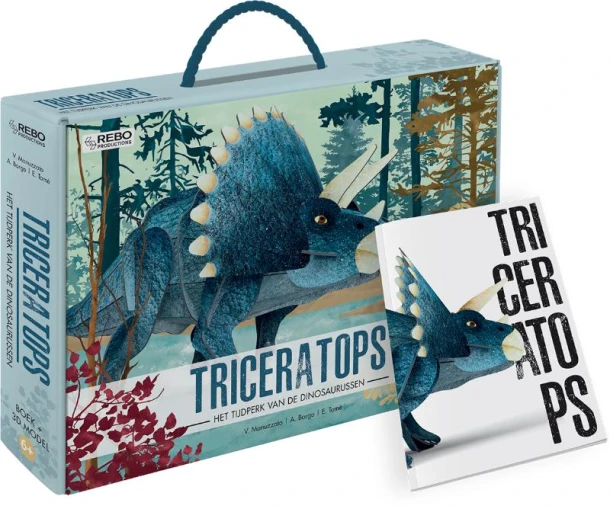 Triceratops - Boek + 3D-puzzel – Ester Tomè – boek cover