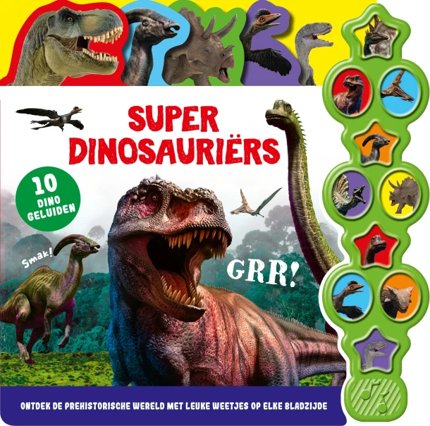 Geluidenboek - Superdinosauriërs – Kathryn Beer – boek cover