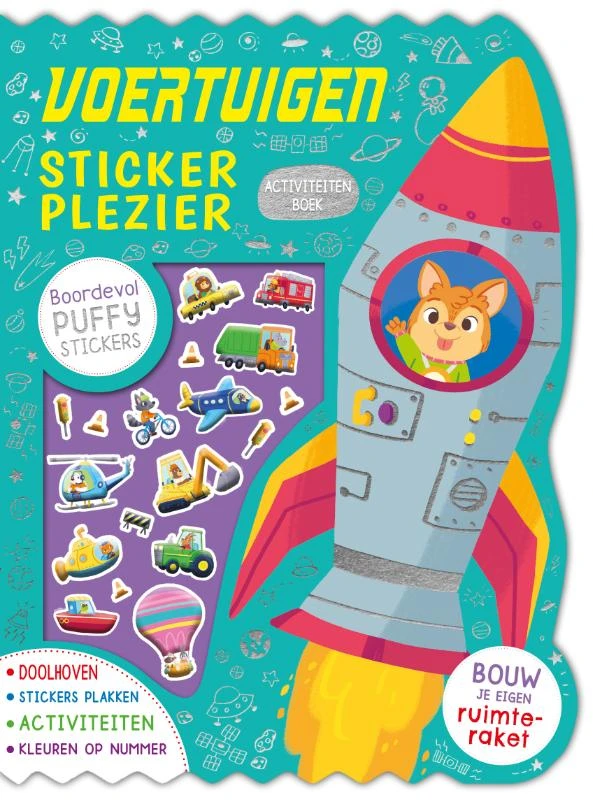 Voertuigen stickerplezier – boek cover