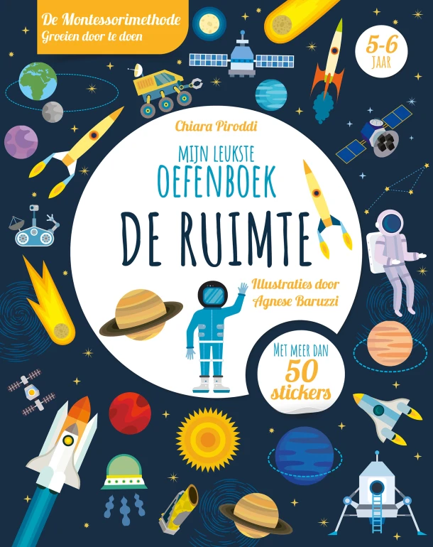 De ruimte - Mijn leukste oefenboek – Chiara Piroddi – boek cover