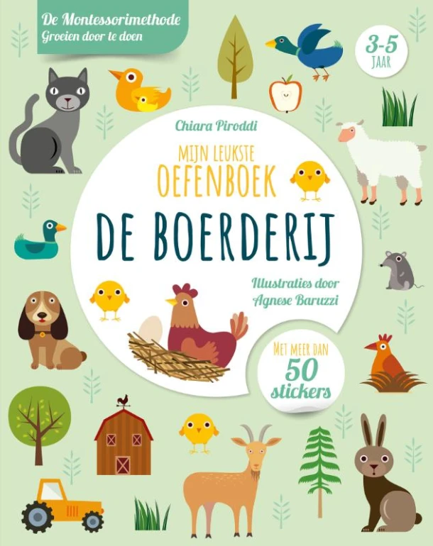 De boerderij - Mijn leukste oefenboek – Chiara Piroddi – boek cover