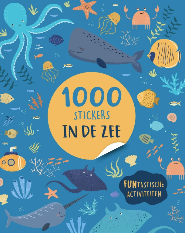In de zee - 1000 stickers – Claire Sipi – boek cover