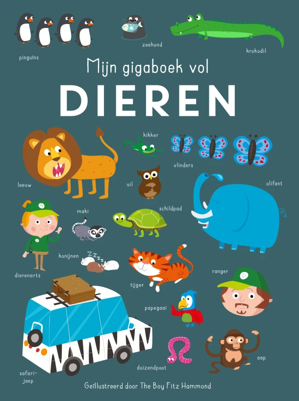 Mijn gigaboek vol dieren – Fitz Hammond – boek cover