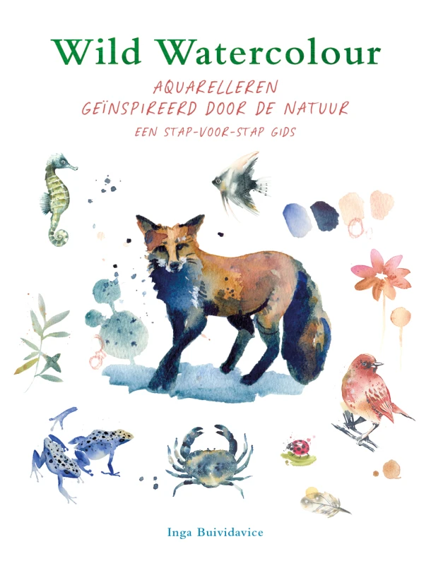 Wild watercolour – Inga Buividavice – boek cover