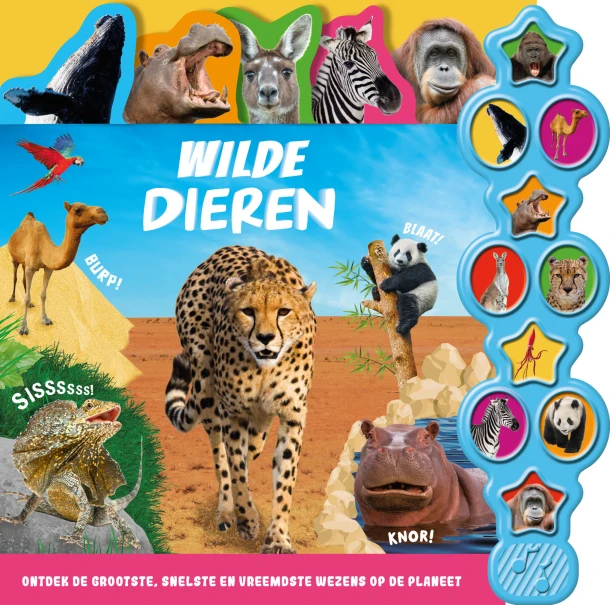 Wilde dieren - 10-geluidenboek – Claire Mowat – boek cover