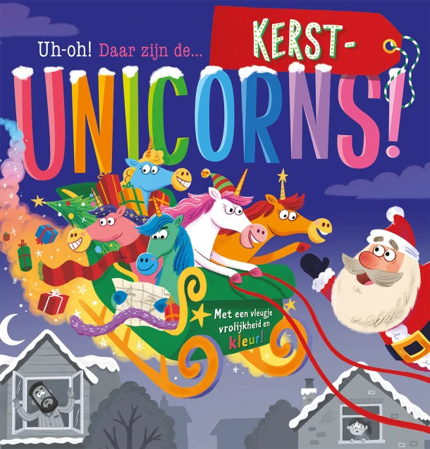 Uh-oh! Daar zijn de... kerst-unicorns! – Stephanie Moss – boek cover