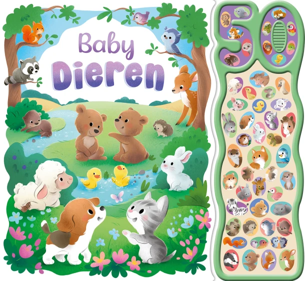 Babydieren ¿ 50-geluidenboek – James Phoenix – boek cover