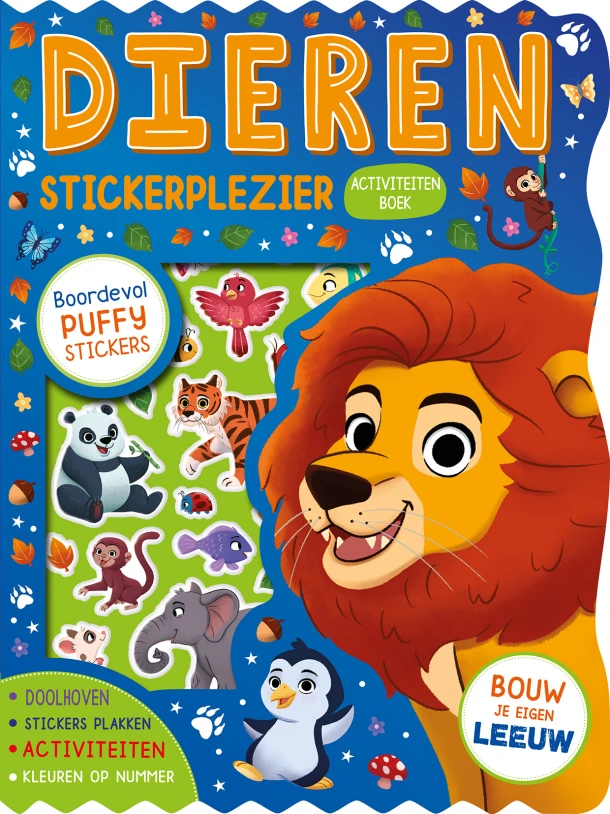 Dieren ¿ Stickerplezier activiteitenboek – Carissa Harris – boek cover