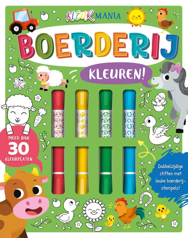 Boerderij kleuren! - Kleurmania – Stephanie Moss – boek cover