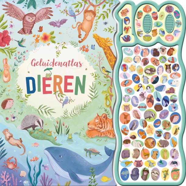 Geluidenatlas dieren - 100-geluidenboek – Hannah Campling – boek cover