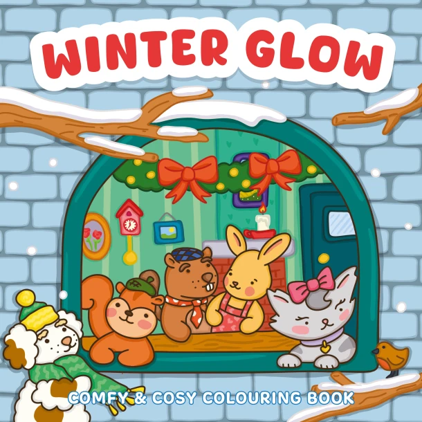 Winter glow - Comfy & cosy colouring book – Eefje Halters – boek cover