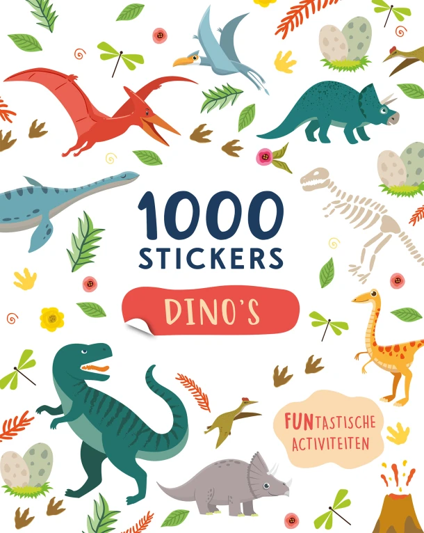 Dino's - 1000 stickers – Claire Sipi – boek cover