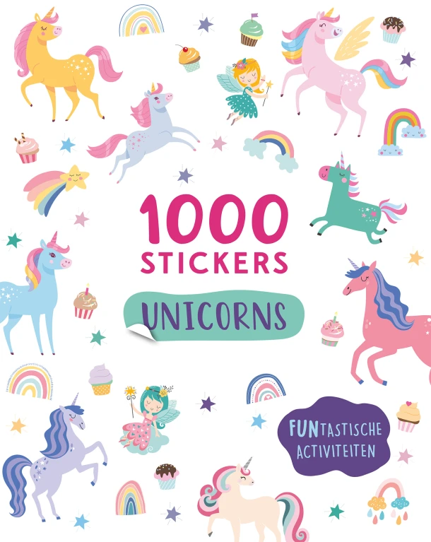 Unicorns - 1000 stickers – Claire Sipi – boek cover