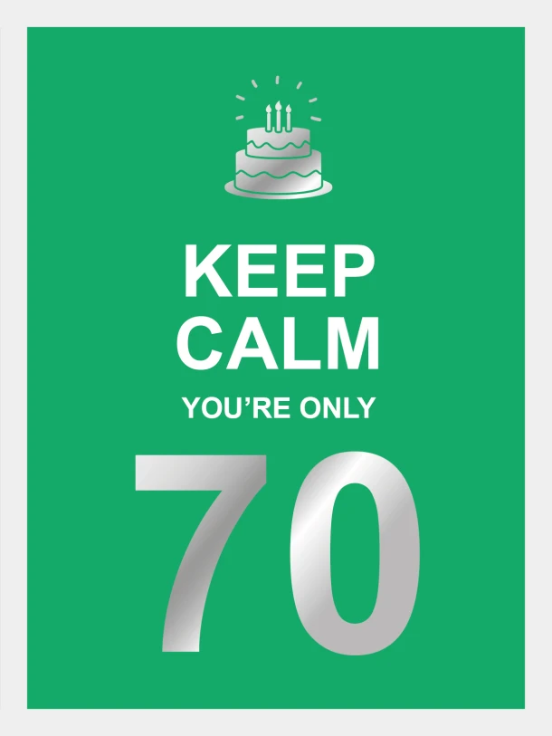 Keep calm you're only 70 – Linda Beukers – boek cover