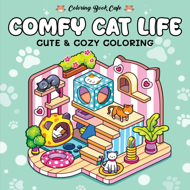 Comfy cat life - Coloring Book Cafe – Rebo Productions B.V. – boek cover