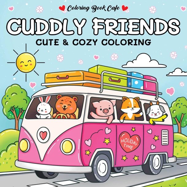 Cuddly friends - Coloring Book Cafe – Rebo Productions B.V. – boek cover