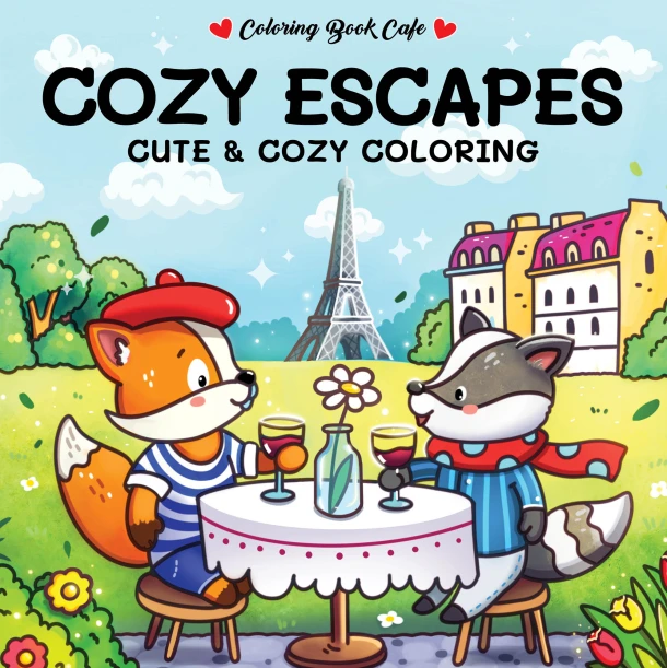 Cozy escapes - Coloring Book Cafe – Rebo Productions B.V. – boek cover